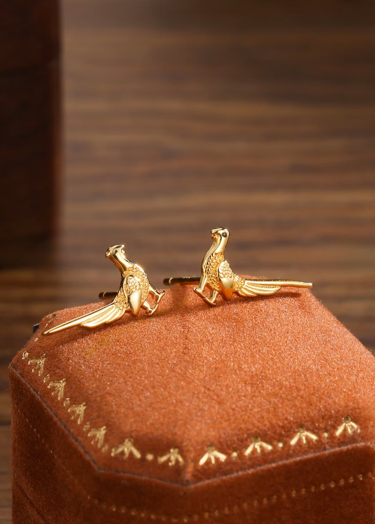 Pheasant Stud Earrings