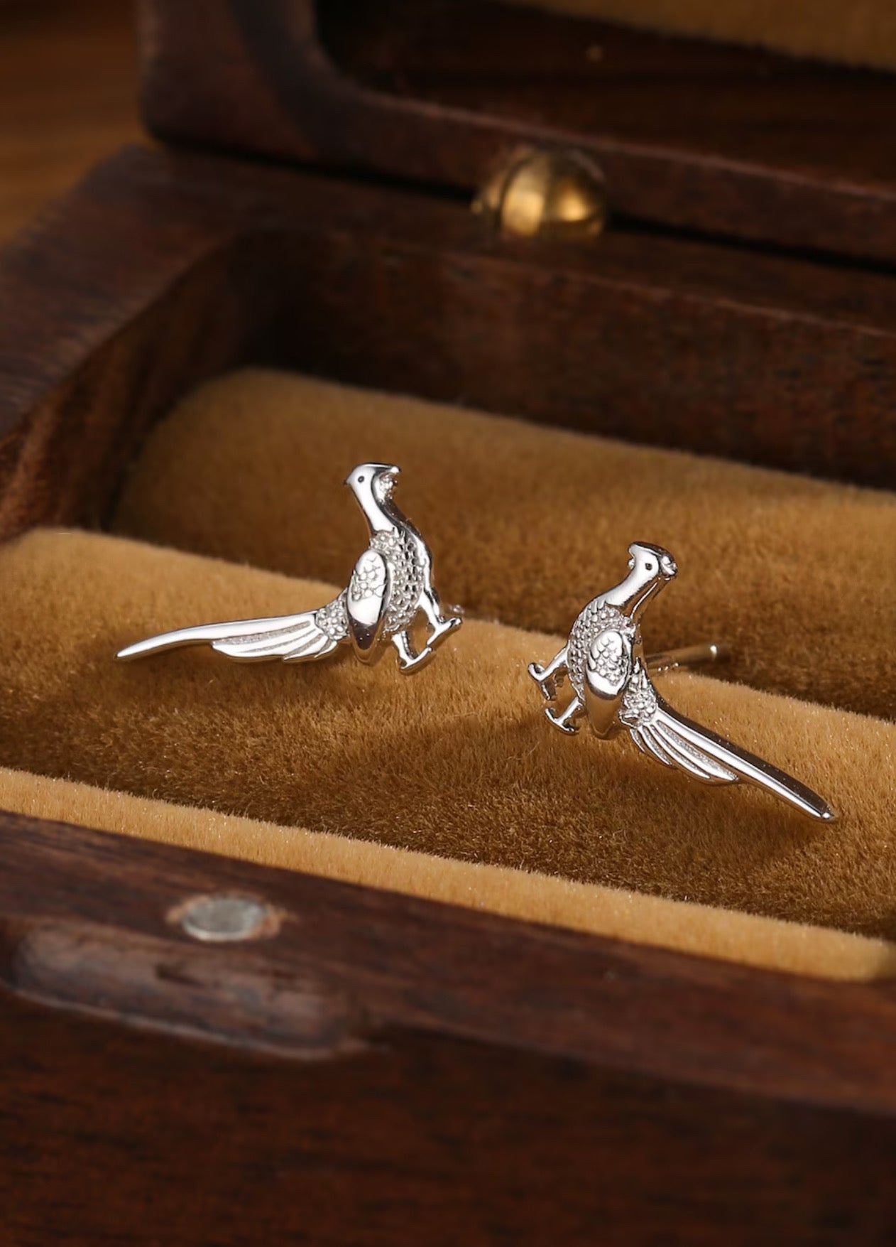 Pheasant Stud Earrings