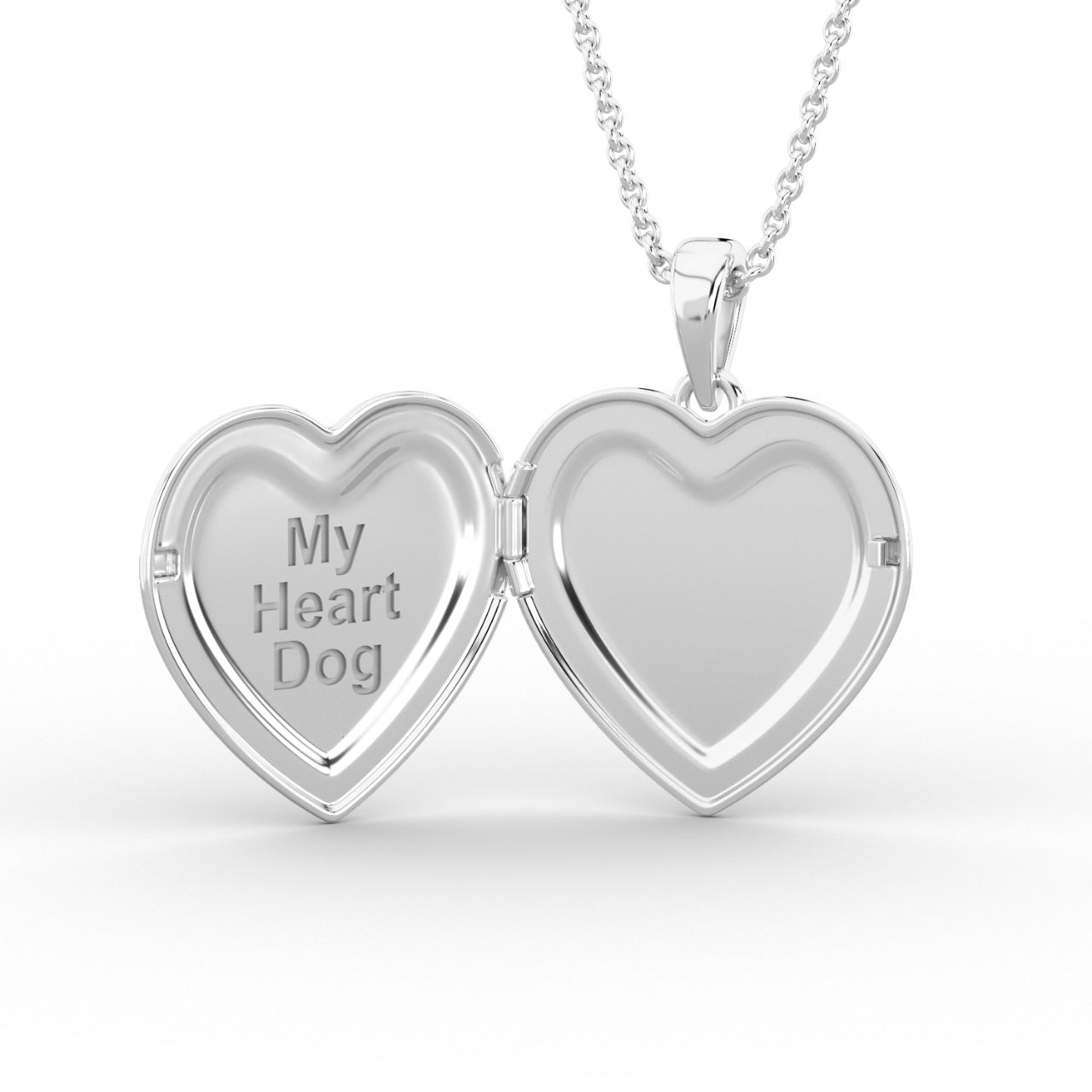 W Heart Locket Necklace